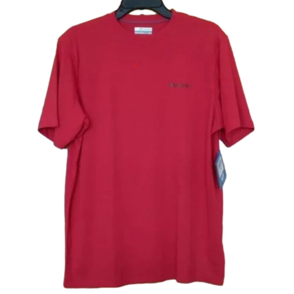 NWT! Columbia Men's River Chill‎ Short Sleeve Shirt, Medium/Red